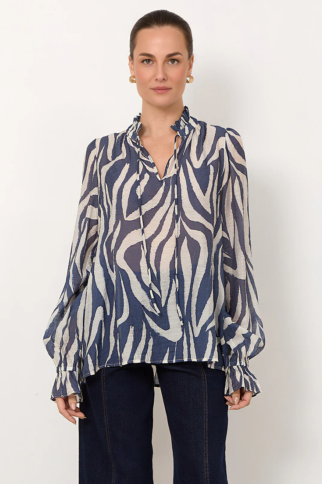 Sandra Long Sleeve Top (Zebra) - Image 2