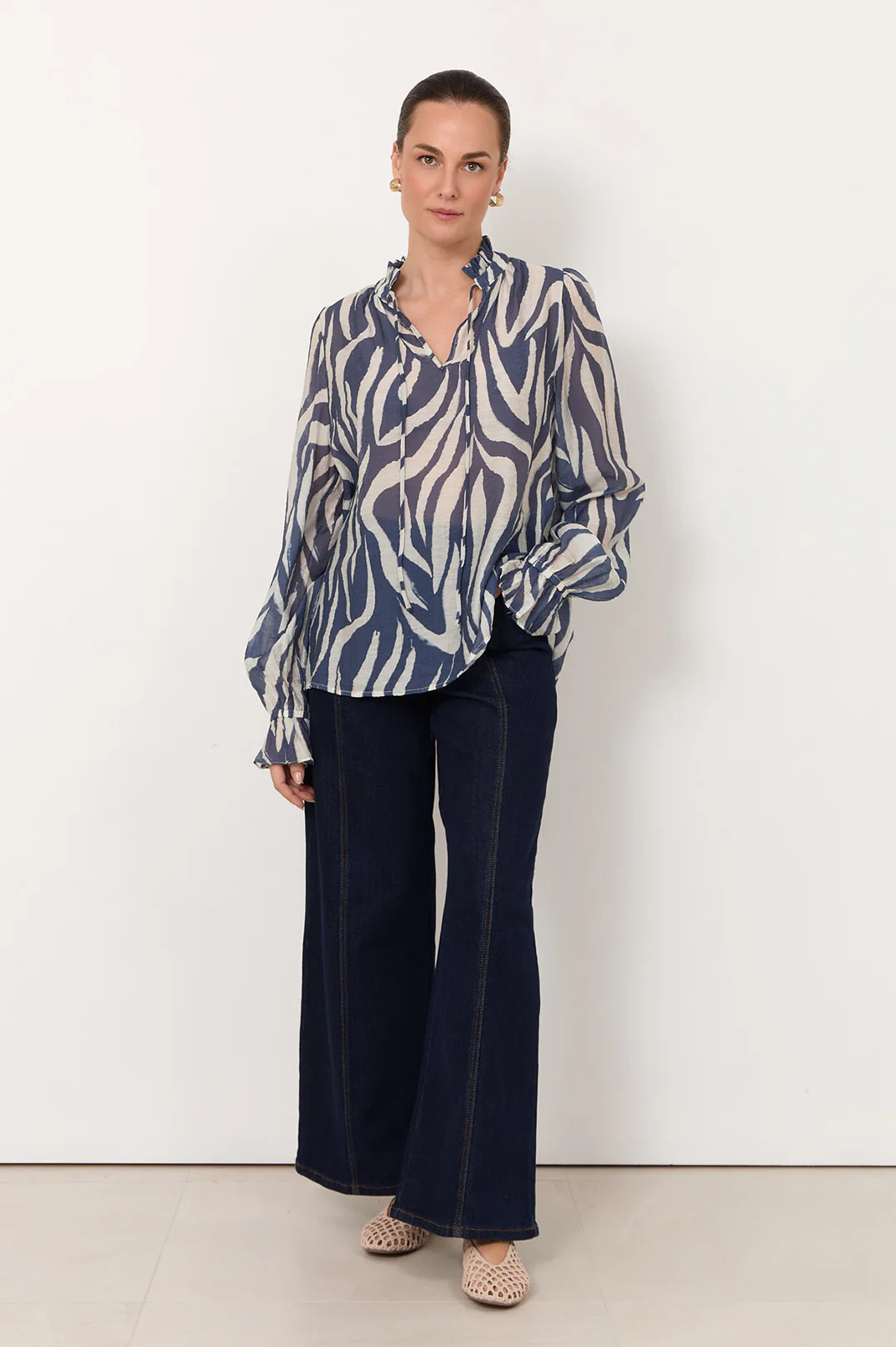 Sandra Long Sleeve Top (Zebra) - Image 3