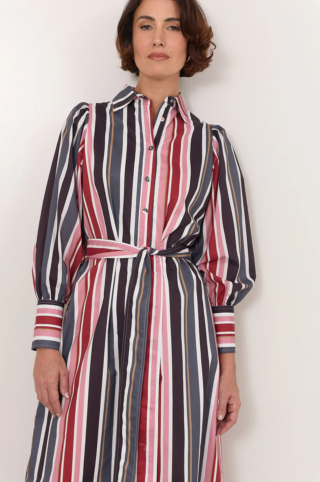 Sarafina Stripe Maxi Shirt Dress (Stripe) - Image 3