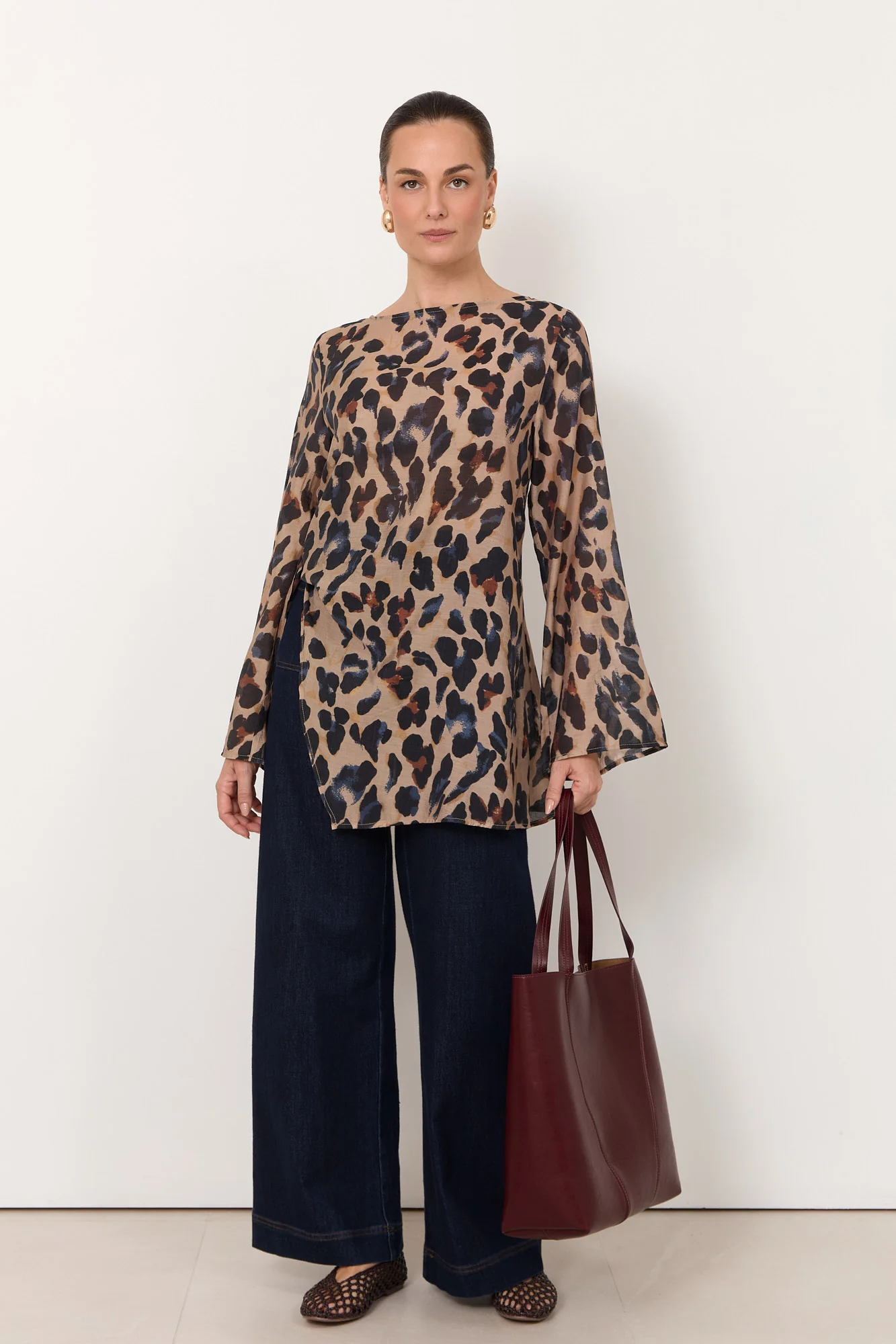 Savanna Serengeti Print Twist Front Top (Print) - Image 2