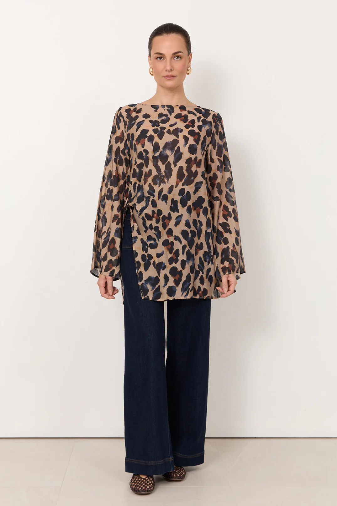 Savanna Serengeti Print Twist Front Top (Print) - Image 4