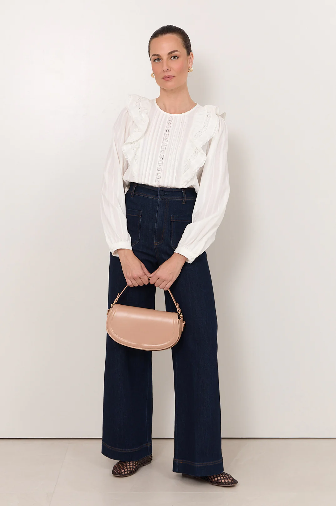 Shannon Ruffle Top (White) - Image 2