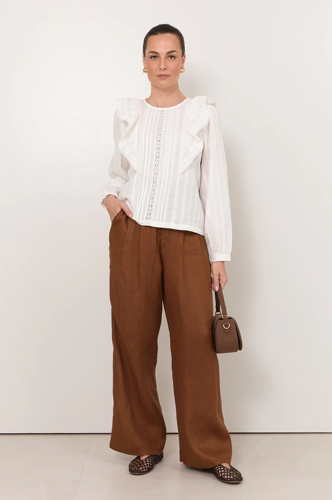 Shannon Ruffle Top (White) - Image 4