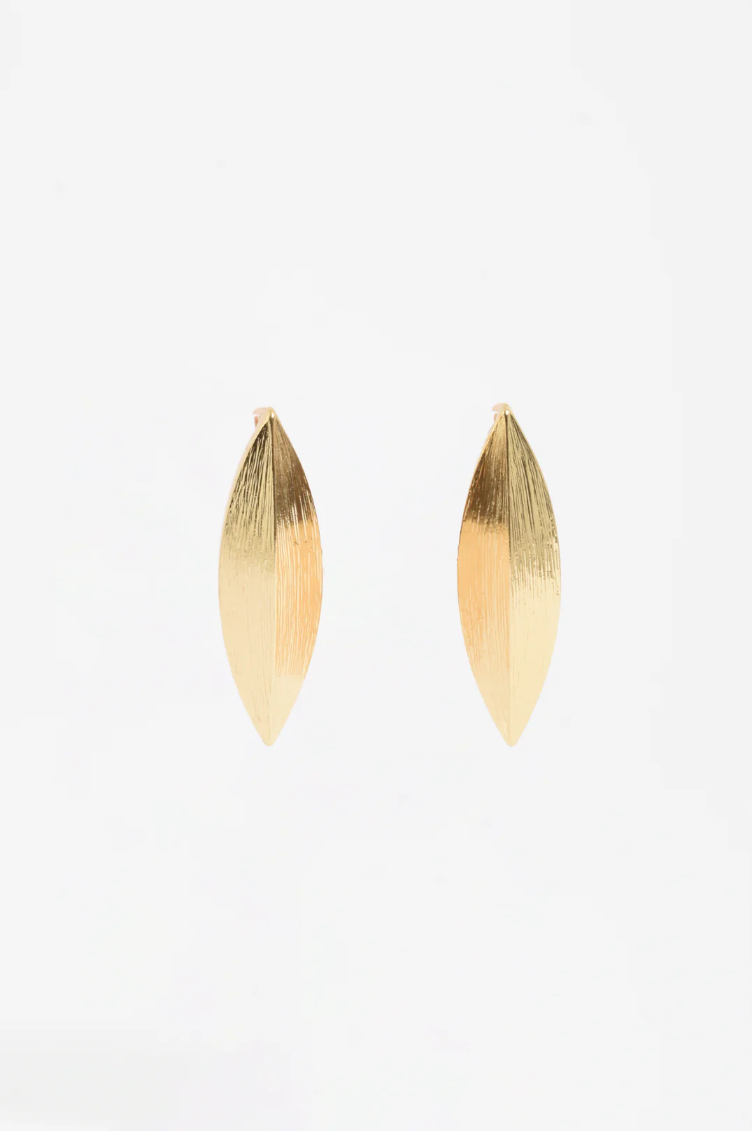 Textured Spear Drop Earrings (Gold) - Image 2