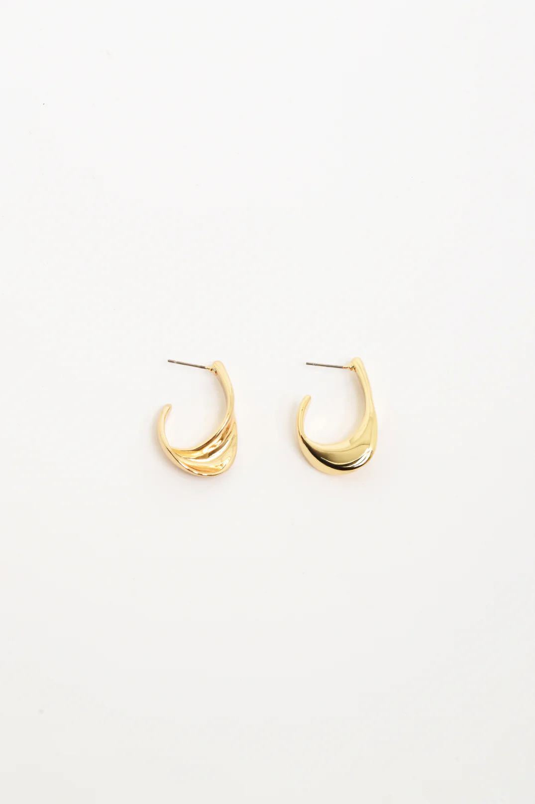 Spiral Edge Mini Hoops (Gold) - Image 3