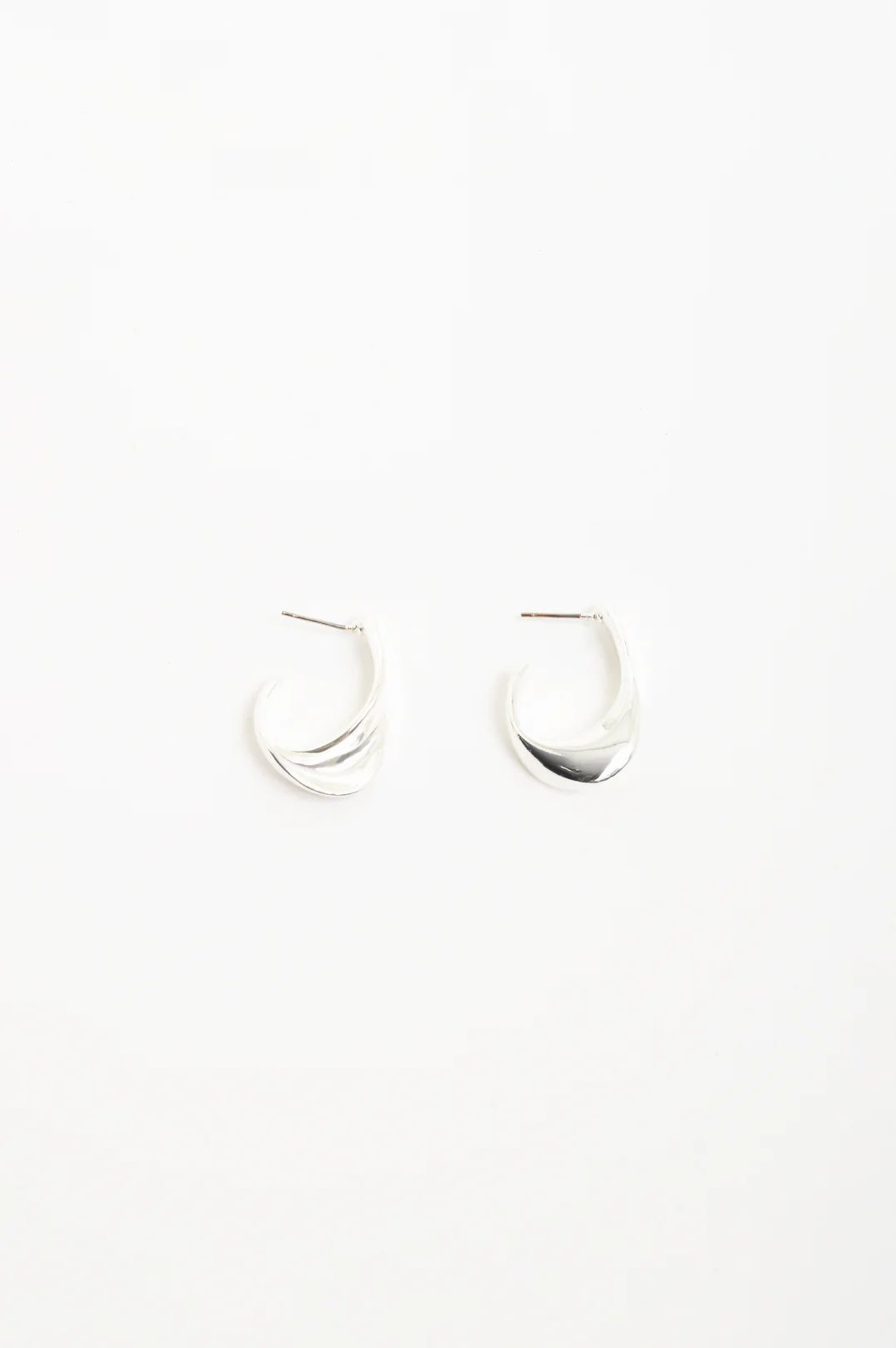 Spiral Edge Mini Hoops (Silver)