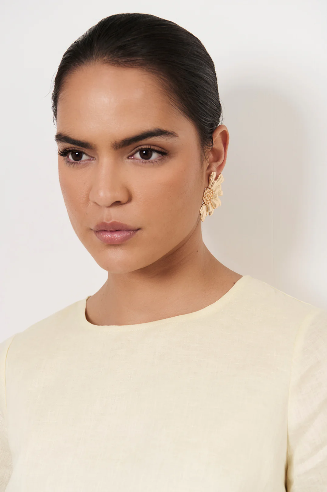 Statement Flower Earring (Gold) - Image 2