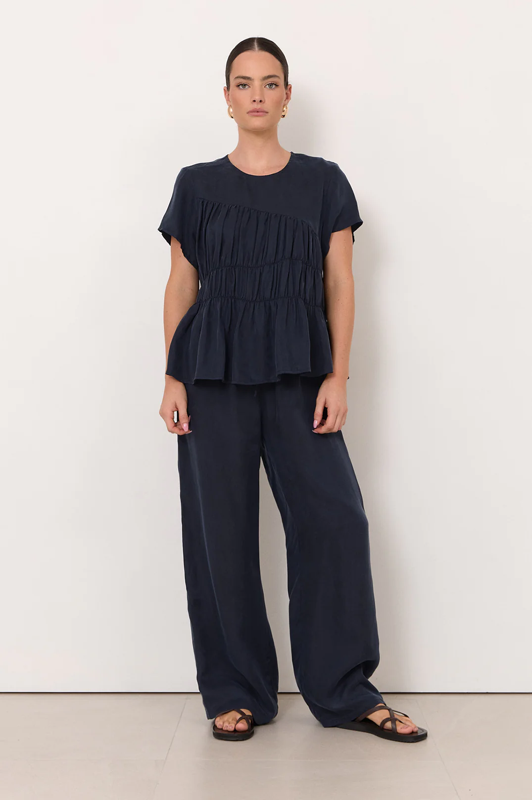 Stevie Cupro Pant (Navy) - Image 3