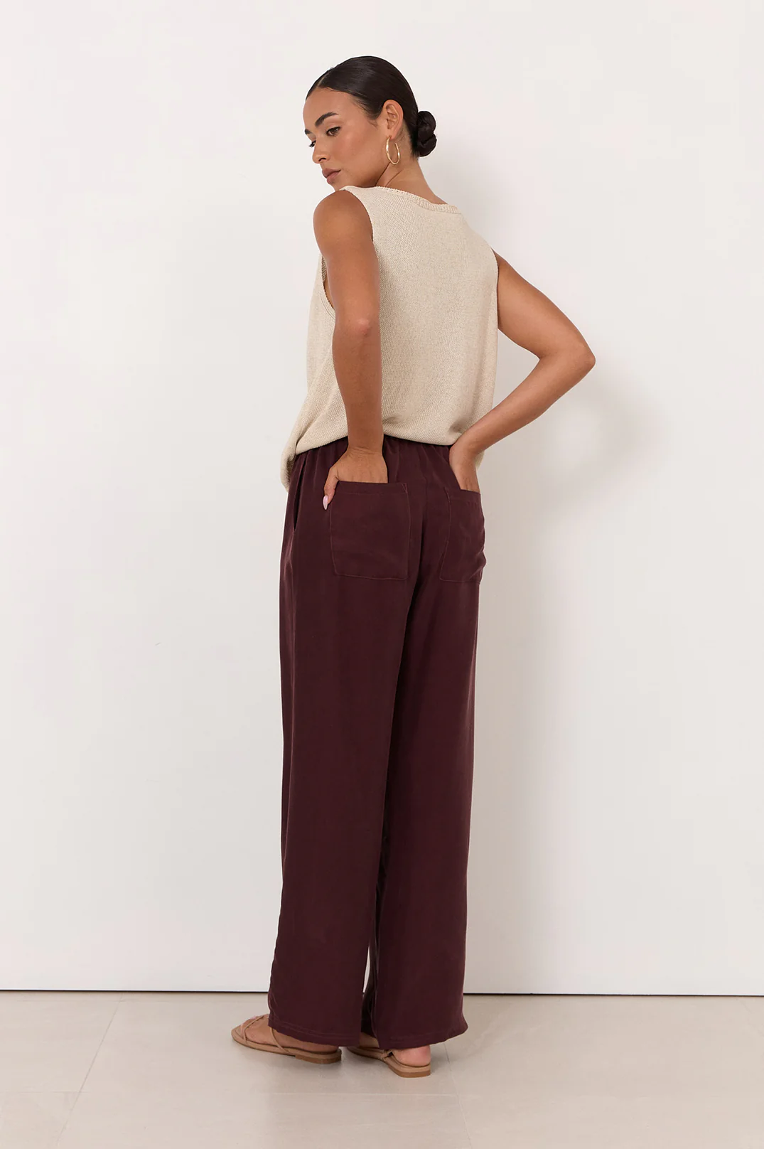 Stevie Cupro Pant (Plum) - Image 4