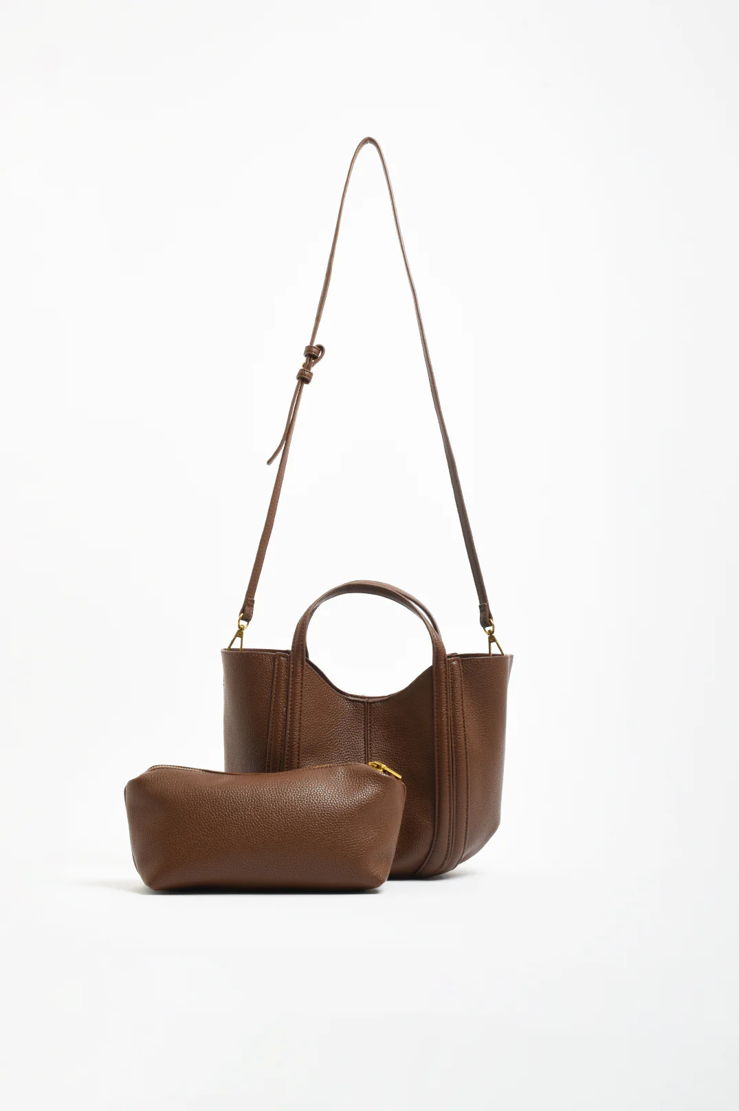 Stitch Curved Small Bag (Chocolate) - Image 3