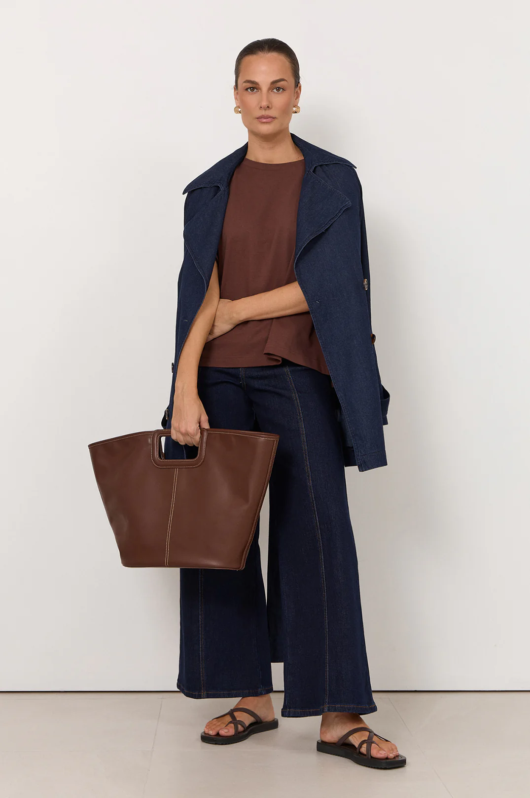 Stitched Tote Bag (Chocolate) - Image 2