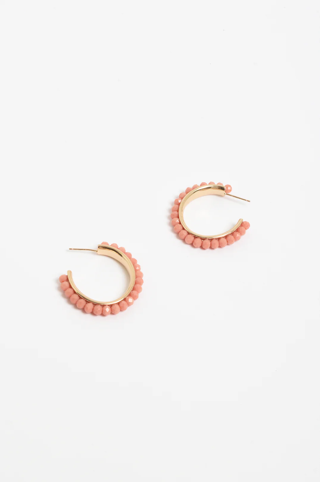 Stone Edge Event Hoops (Pink) - Image 2