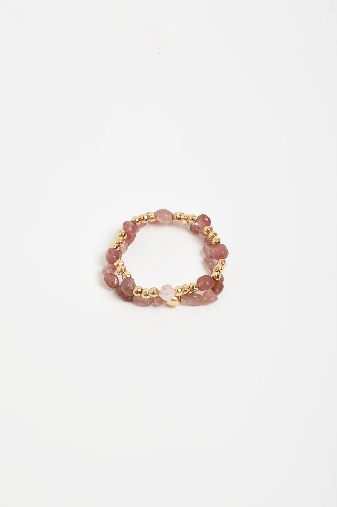 Stone Metal Mix Bracelet Set (Pink) - Image 2
