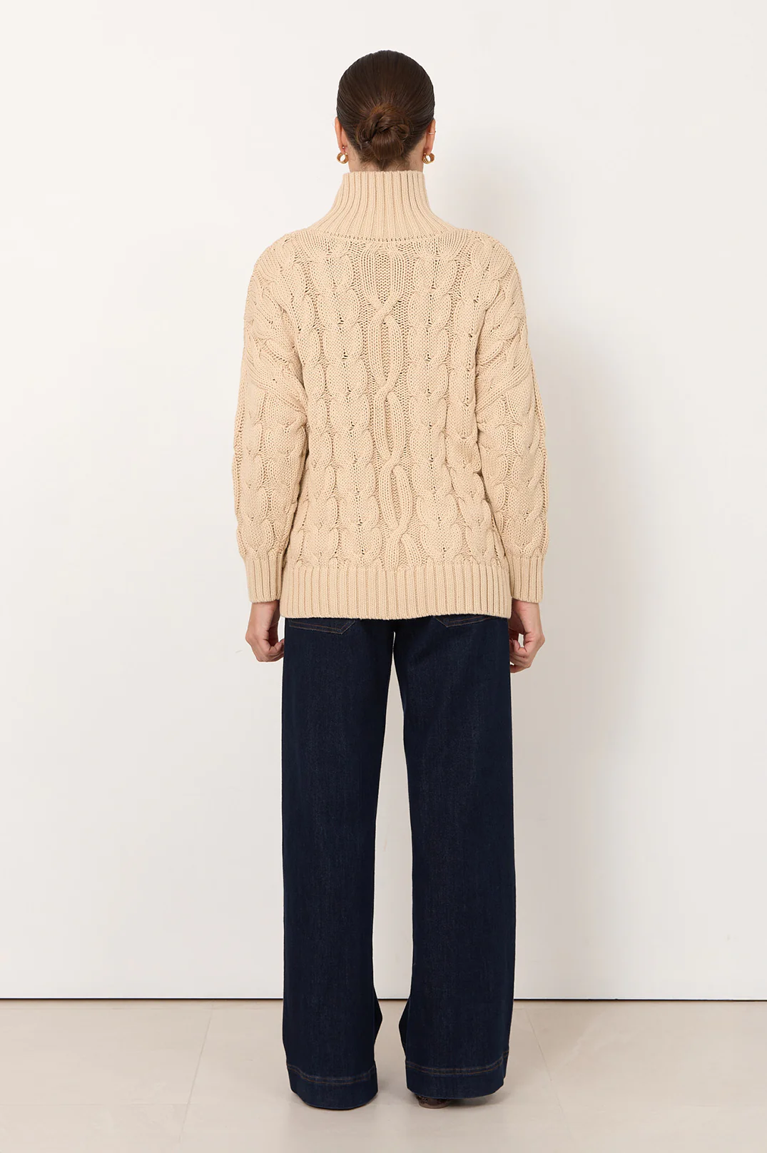 Tegan Cable Knit Jumper (Oat) - Image 6