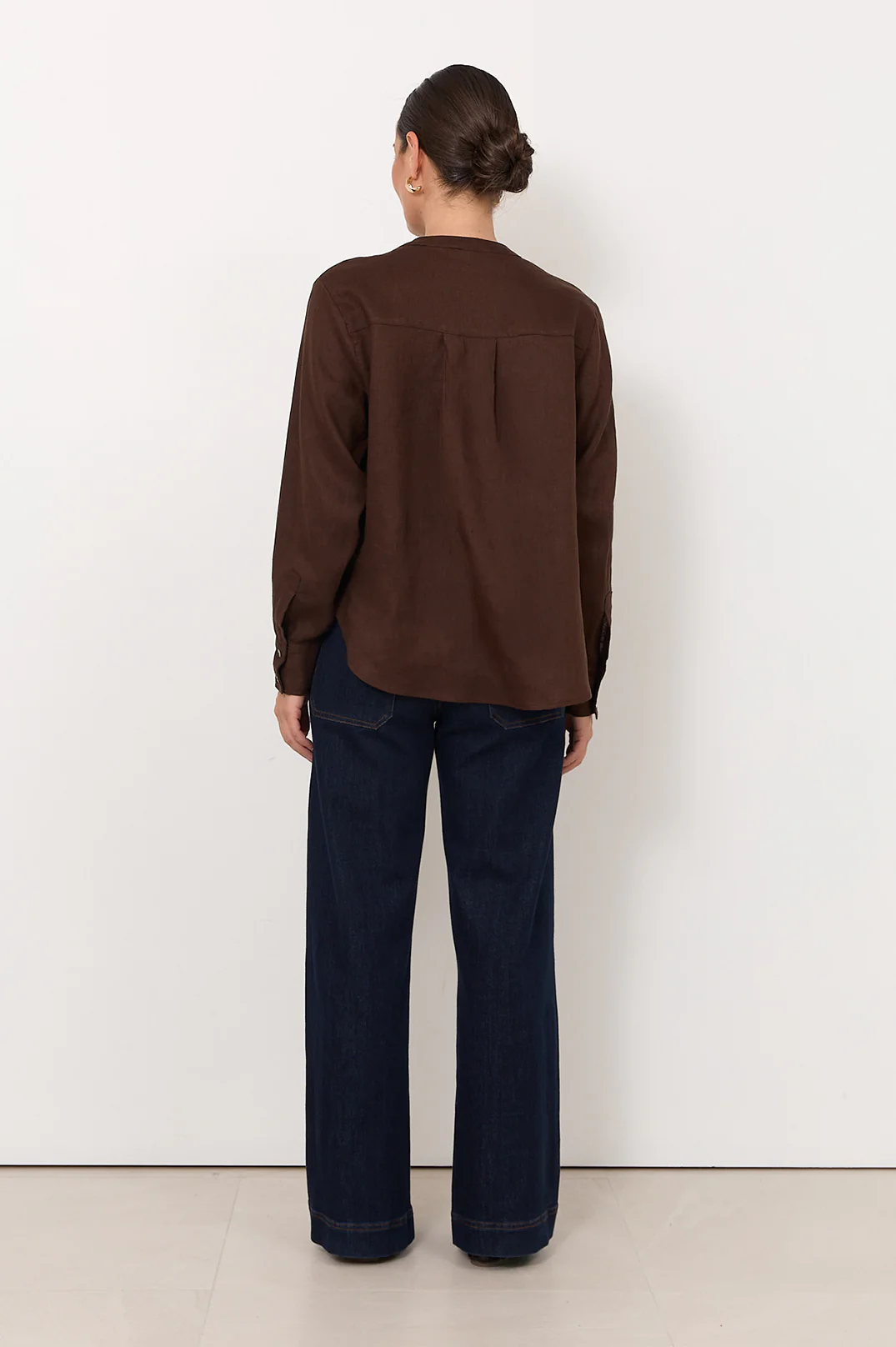 Thea Pleated Top (Chocolate) - Image 3