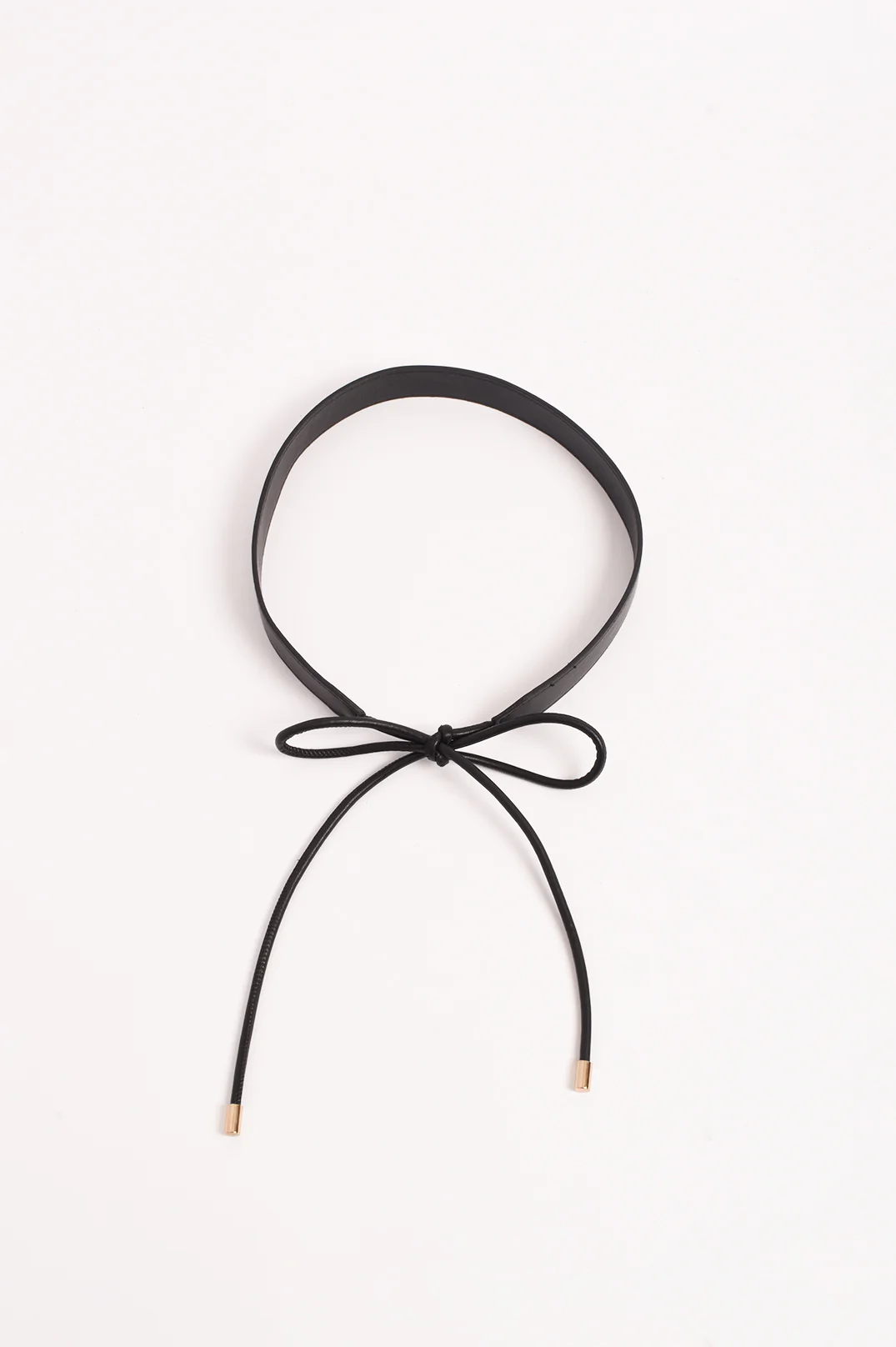 Tie Front Wide Back Belt (Black)
