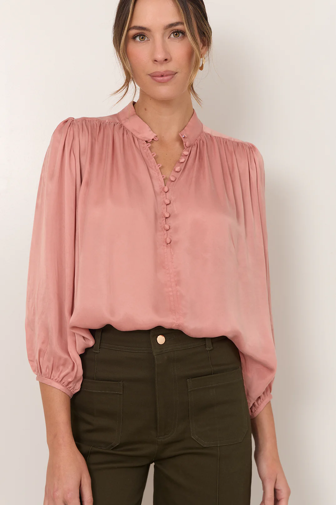 Tinsley Cupro Top (Rose) - Image 2