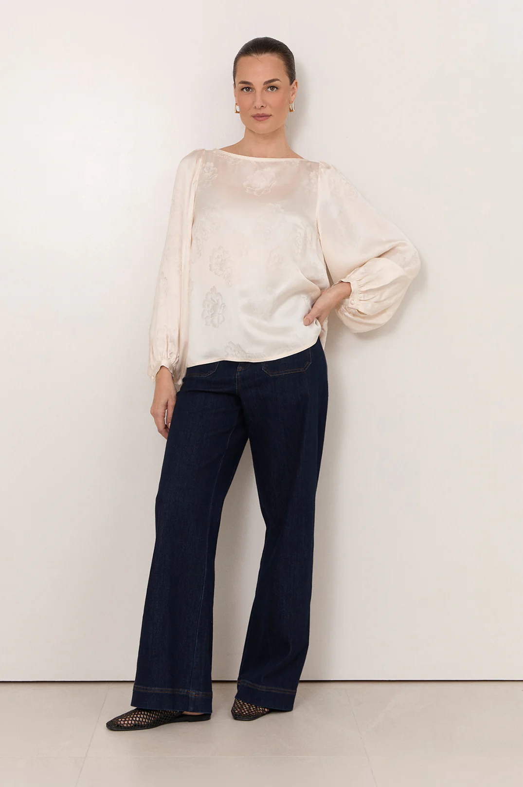Ulla Boat Neck Top (Champagne) - Image 4