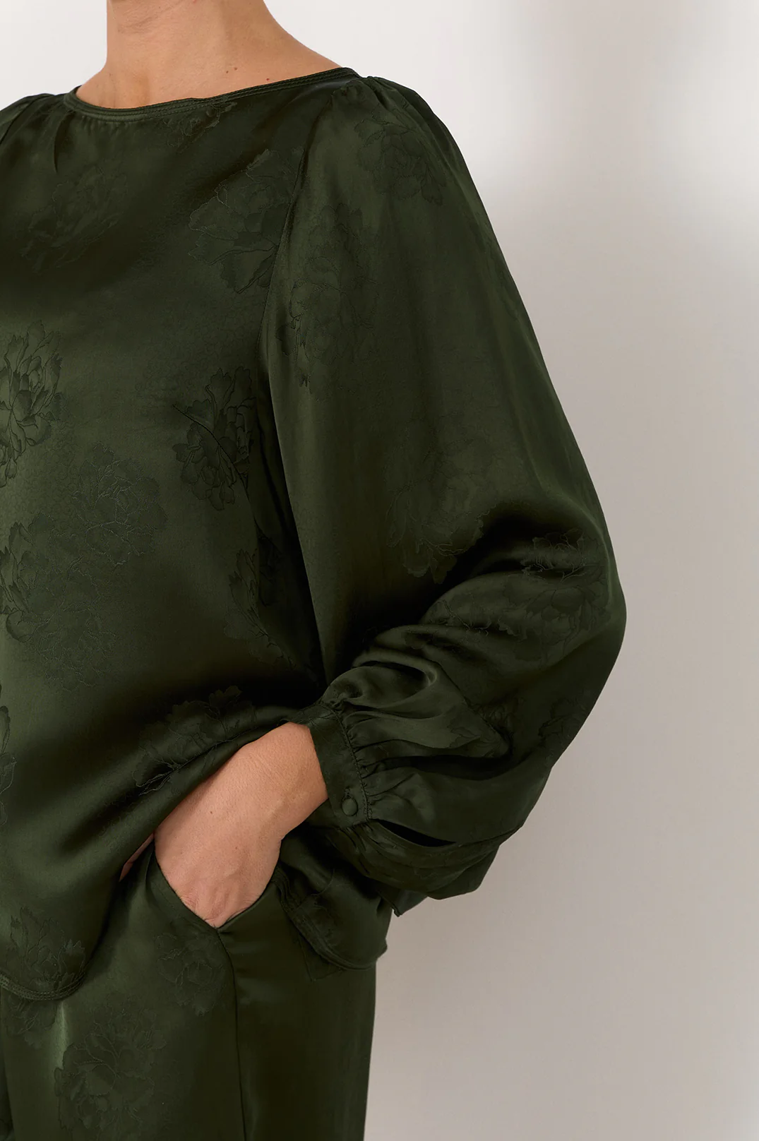 Ulla Boat Neck Top (Green) - Image 4
