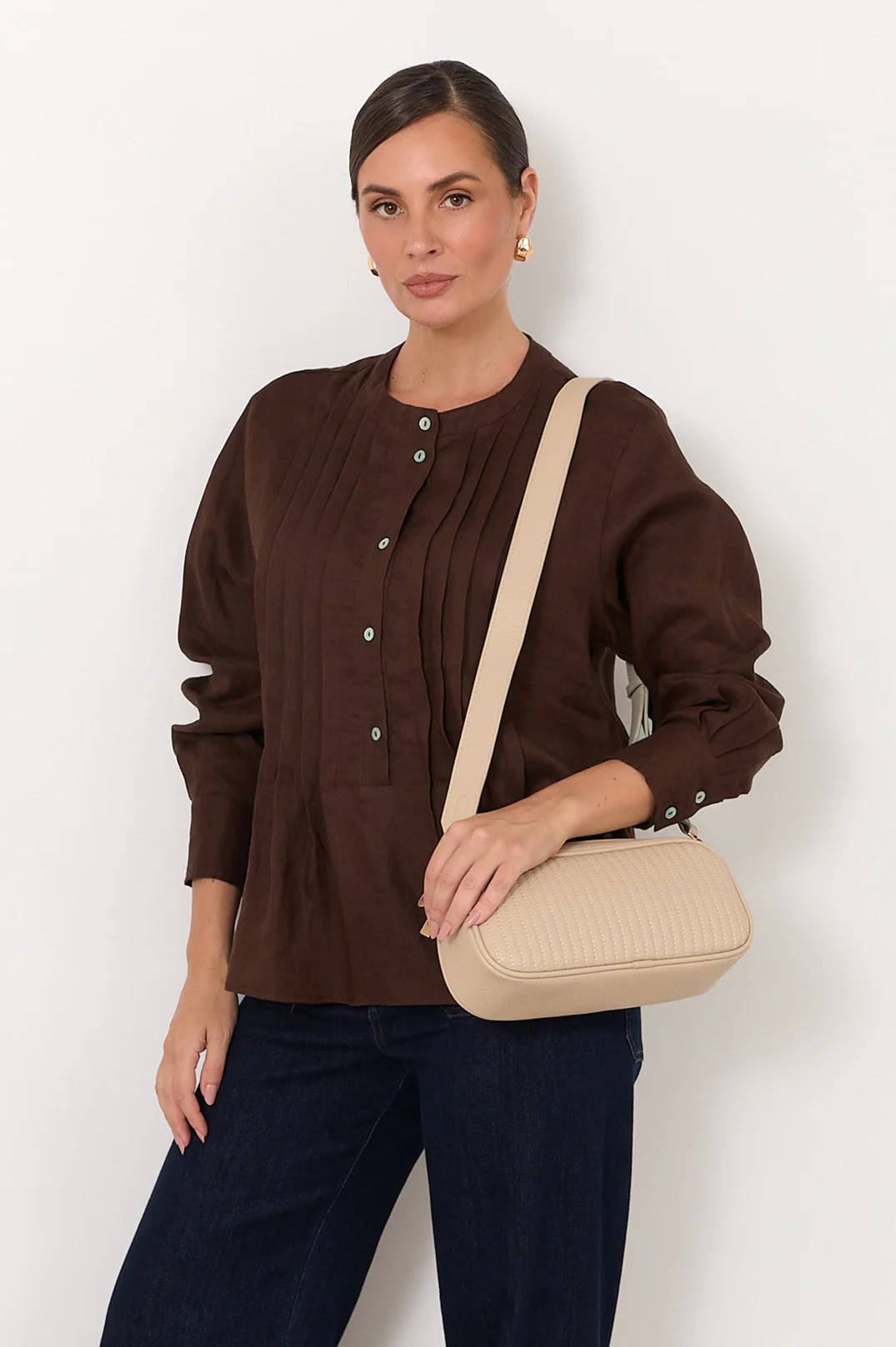Valeria Cross Body Bag (Stone) - Image 2