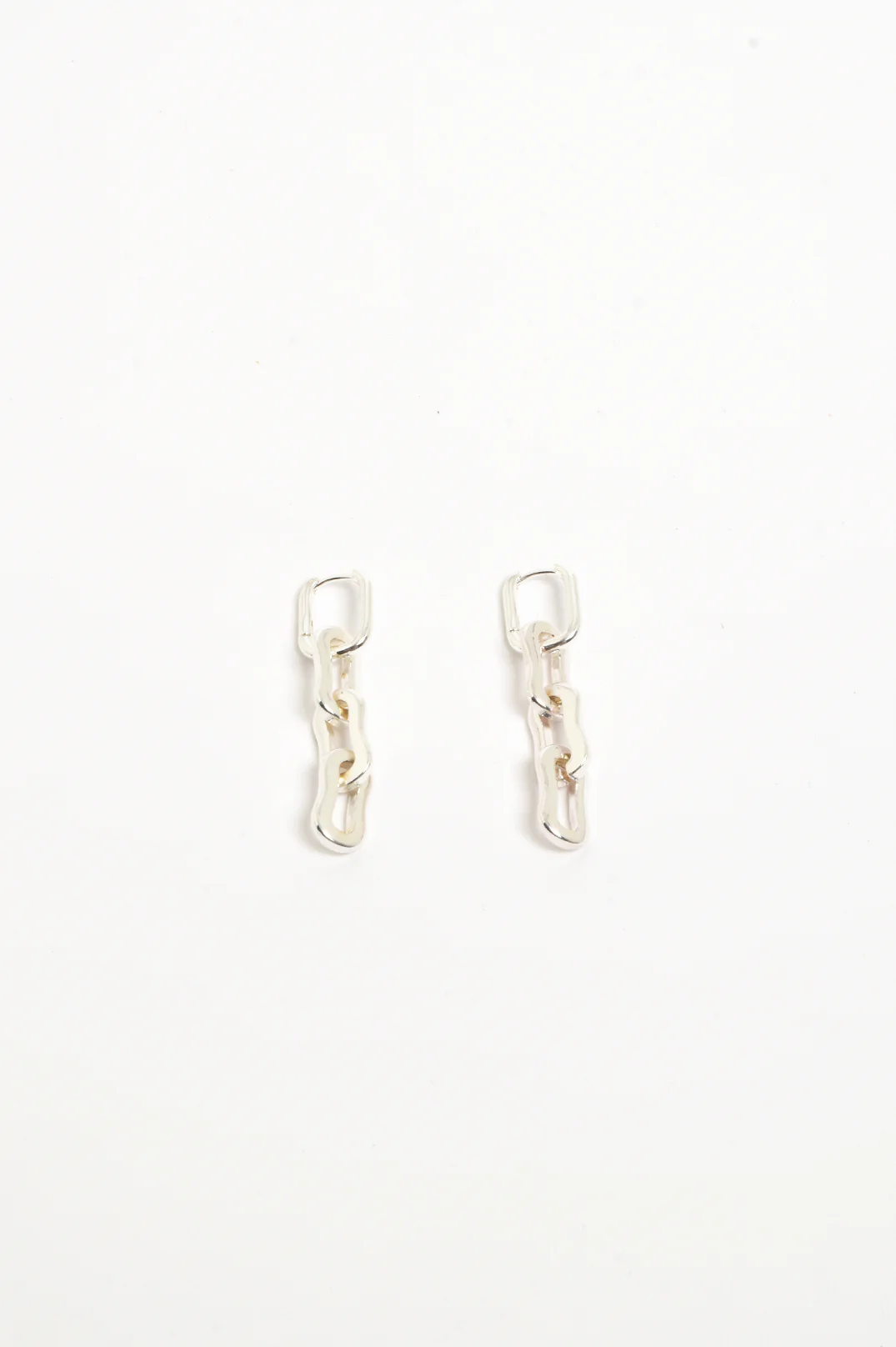 Vintage Link Drop Earrings (Silver)