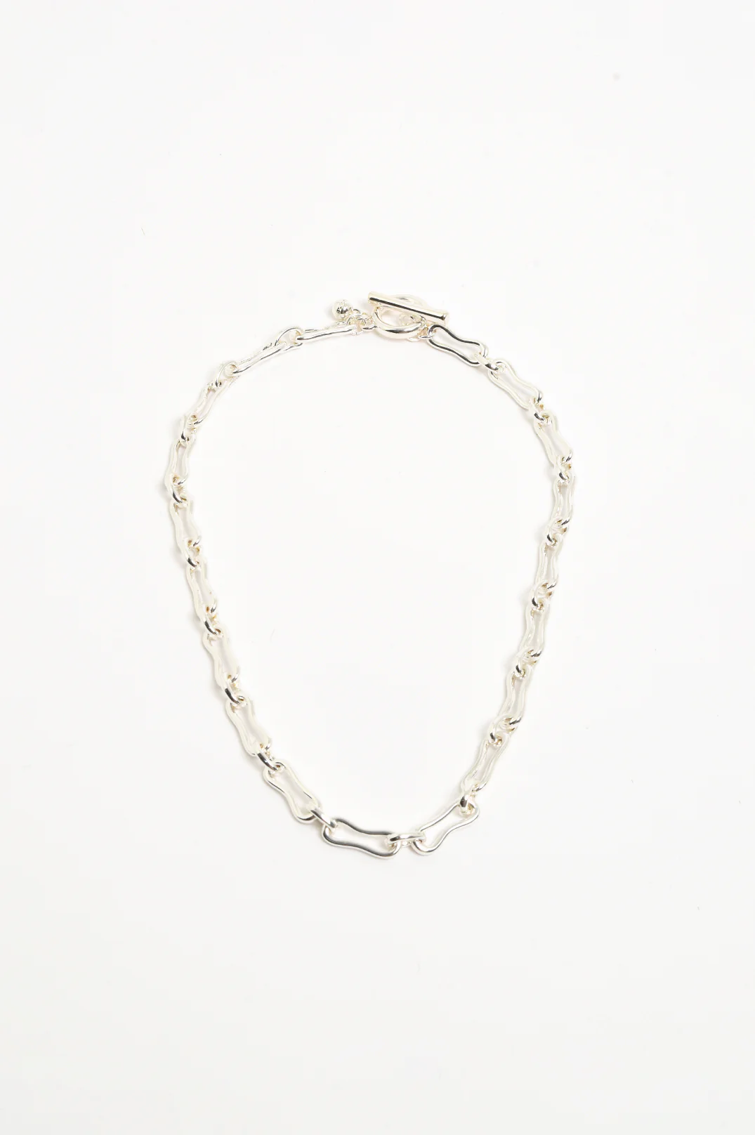 Vintage Link Toggle Necklace (Silver) - Image 2