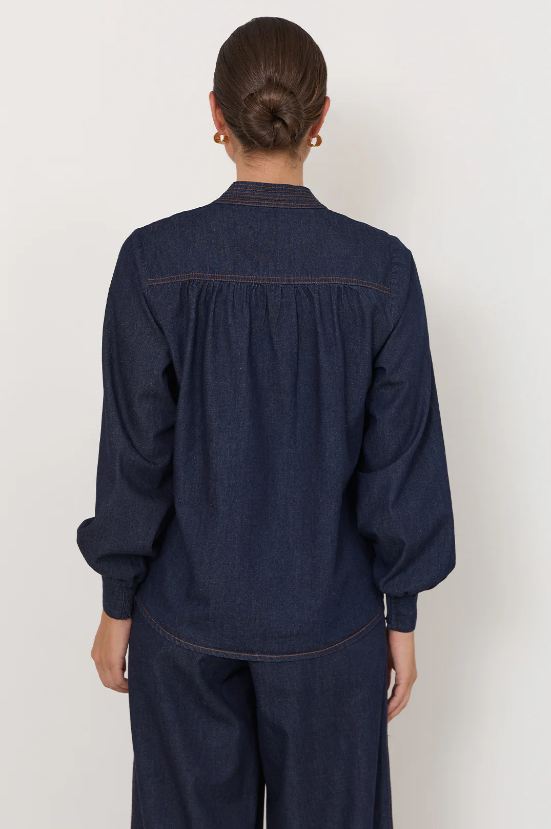 Vivi Lightweight Denim Top (Dark Denim) - Image 5