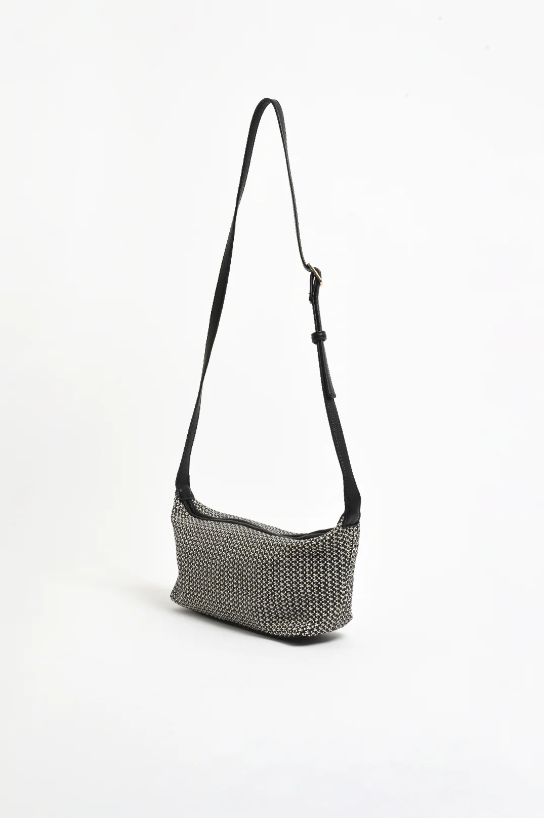 Vivi Woven Crossbody Bag (Black/Natural) - Image 3