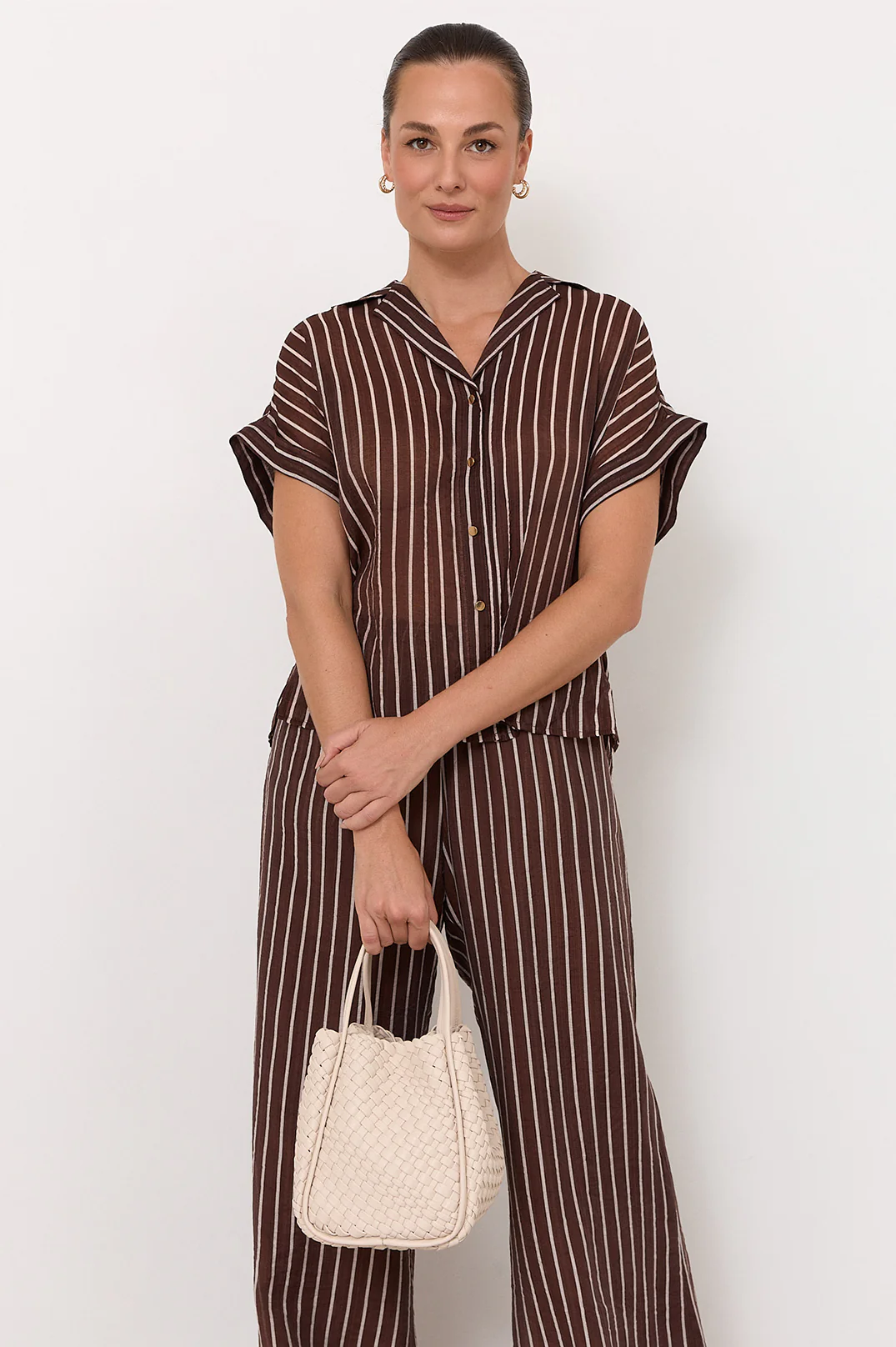 Woven Slouch Bucket Bag (Stone) - Image 2