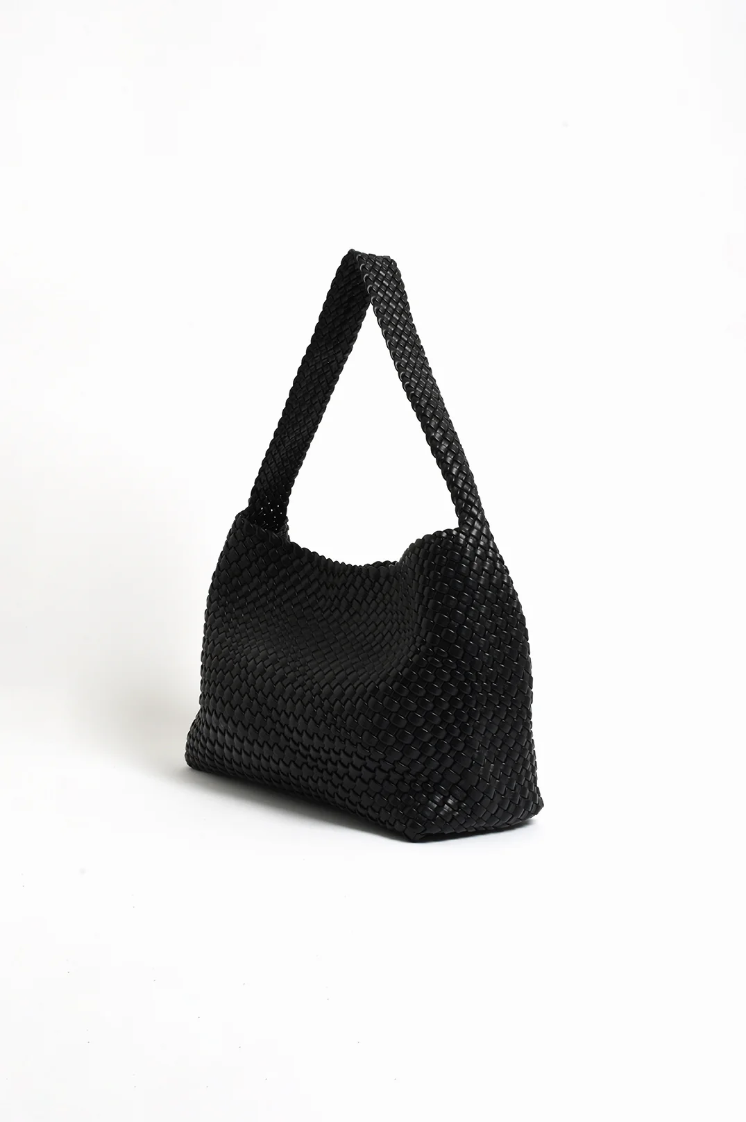 Woven Slouch Tote (Black) - Image 3