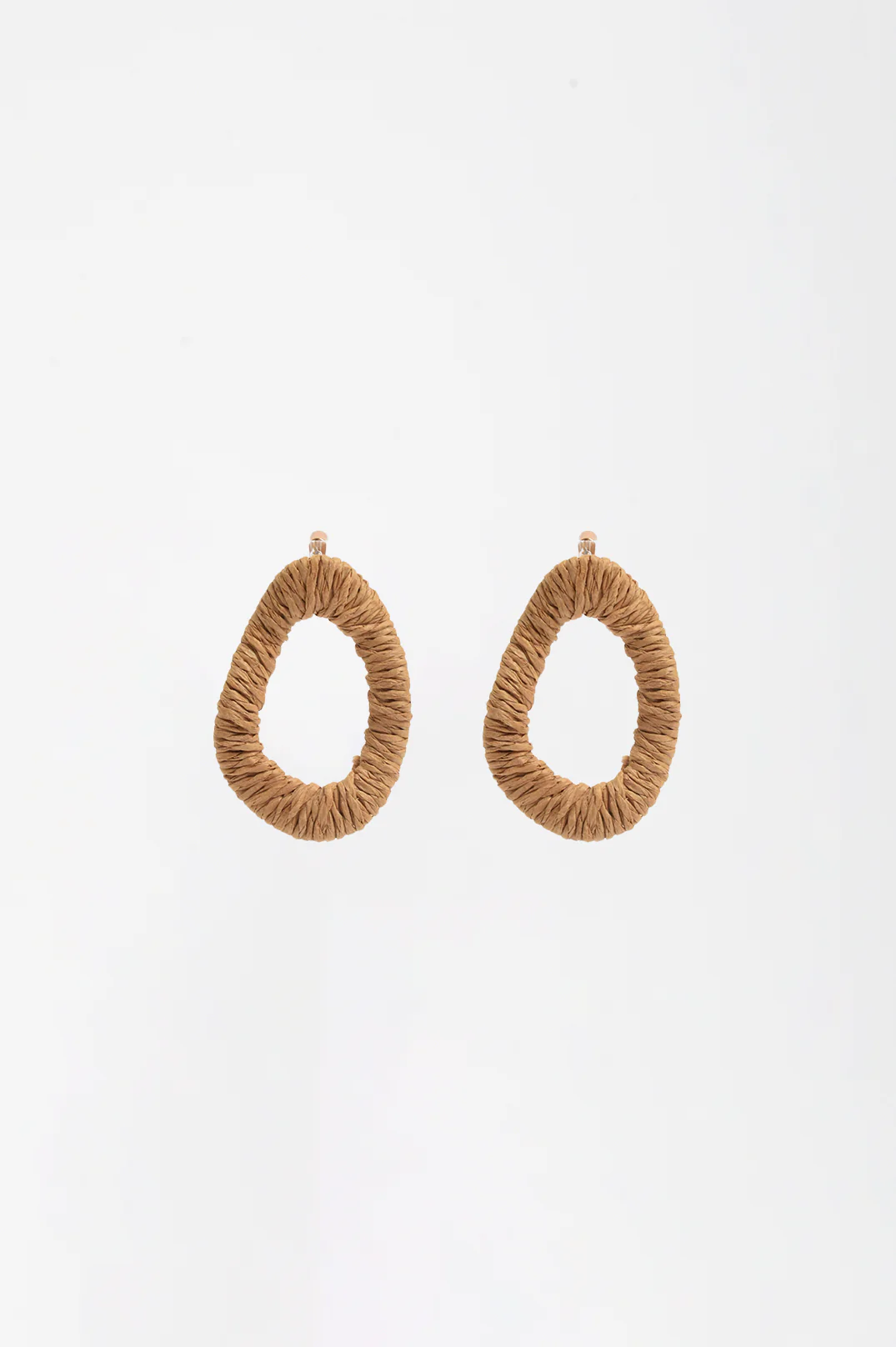 Wrapped Organic Shape Earrings (Natural) - Image 2