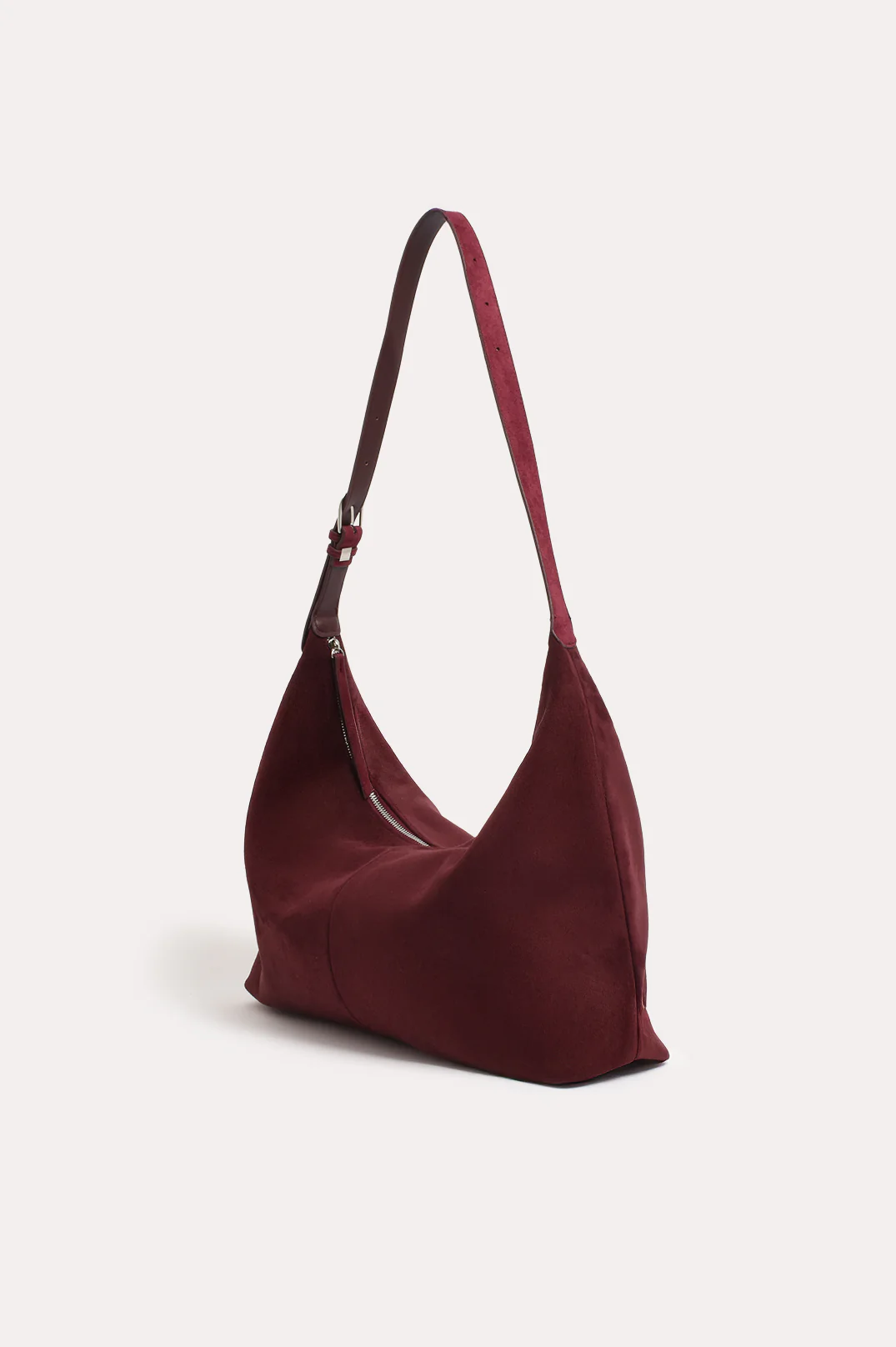 Wren Faux Suede Slouchy Tote (Wine) - Image 3