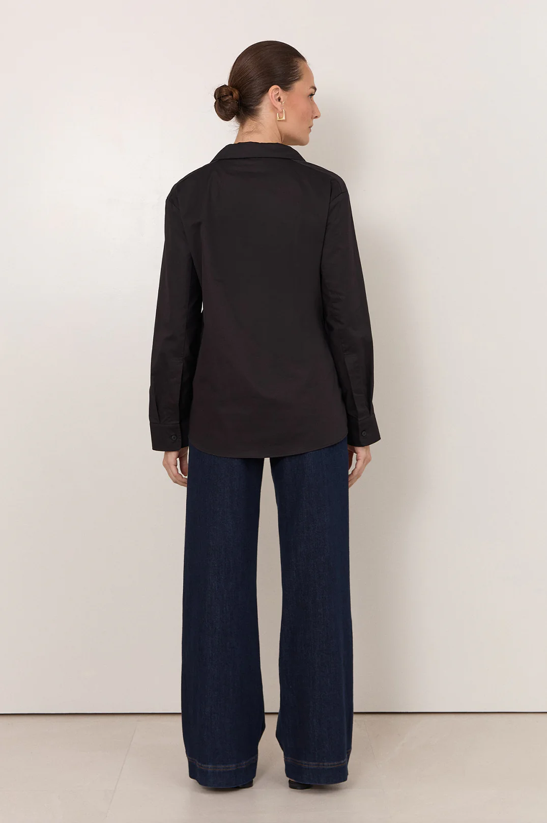 Yuri Poplin Shirt (Black) - Image 4
