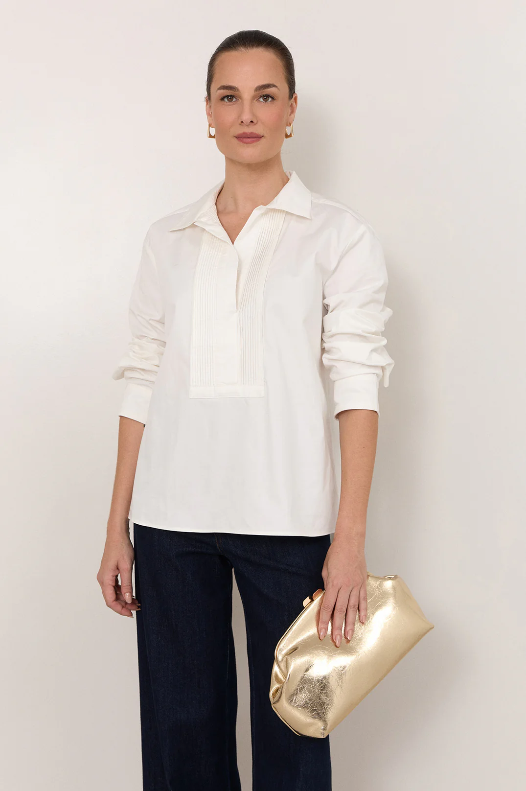 Yuri Poplin Shirt (White) - Image 3