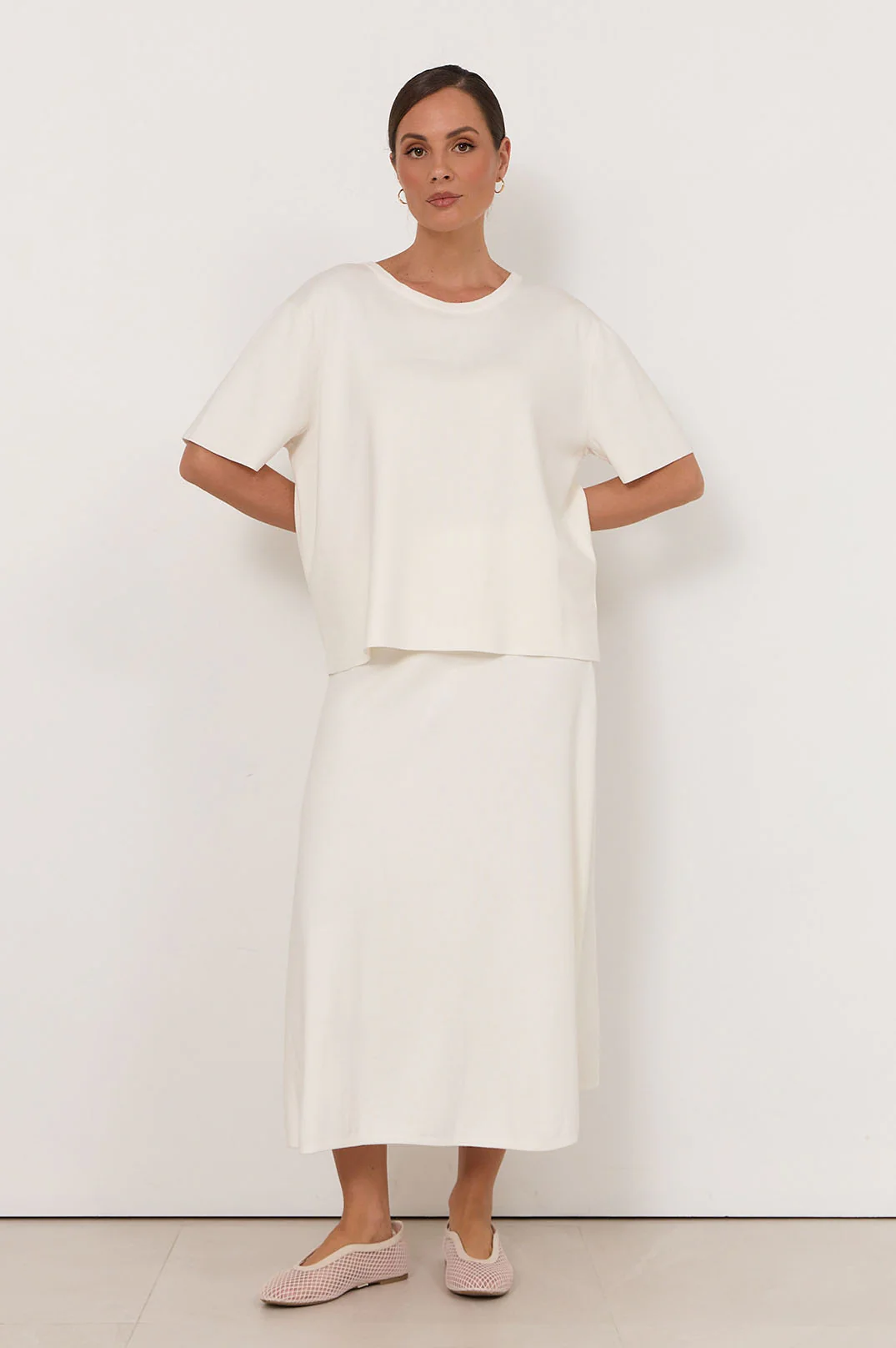 Yvonne Knit Skirt (White) - Image 3
