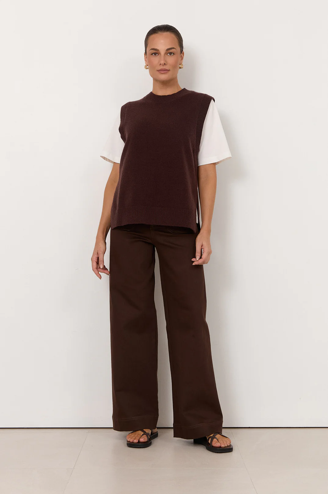 Zayla Knit Vest (Chocolate) - Image 4