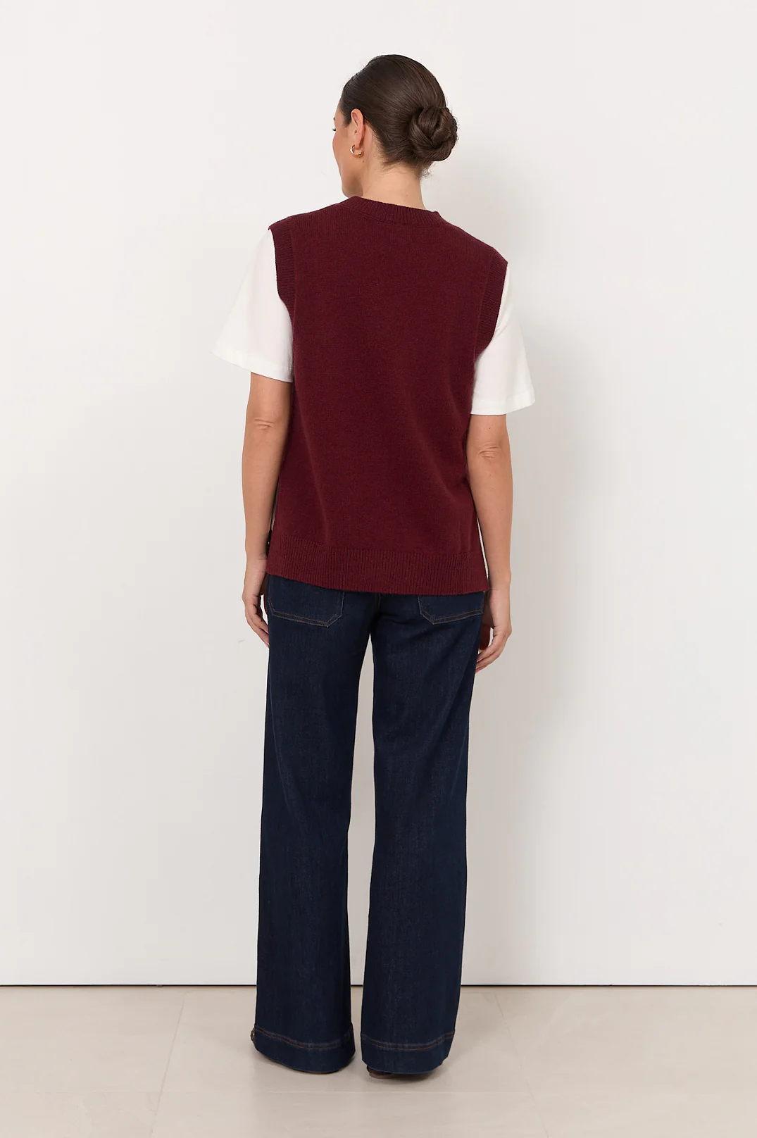 Zayla Knit Vest (Wine) - Image 5